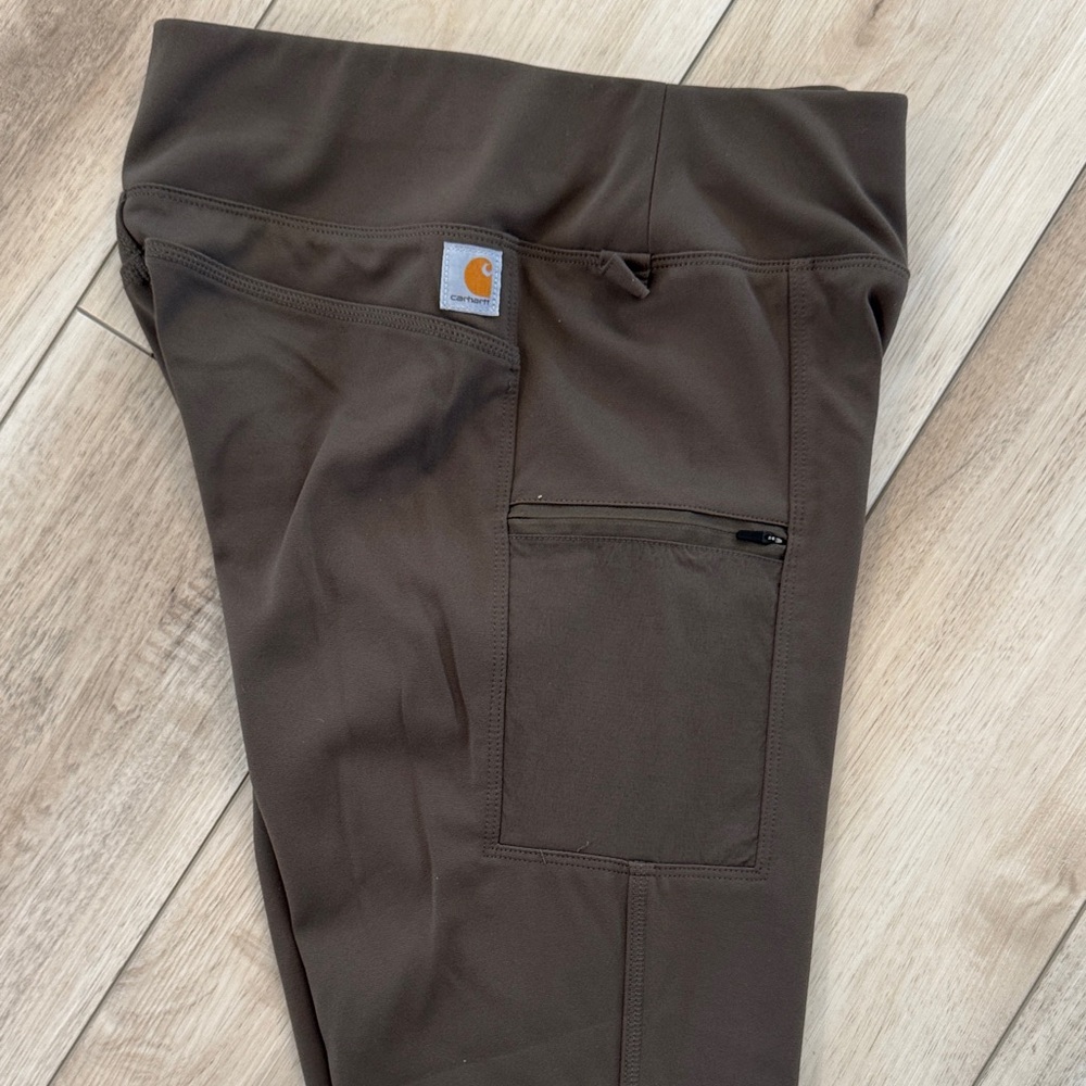 Carhartt Force Fitted Lightweight Utility Leggings Women’s L Tarmac Olive Green - Picture 5 of 12